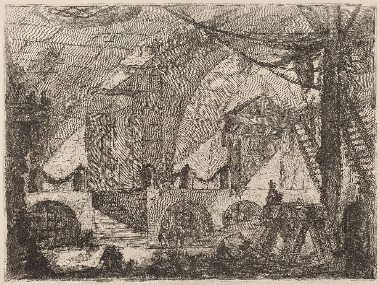 1720-Giovanni Battista Piranesi - Il cavalletto da falegname